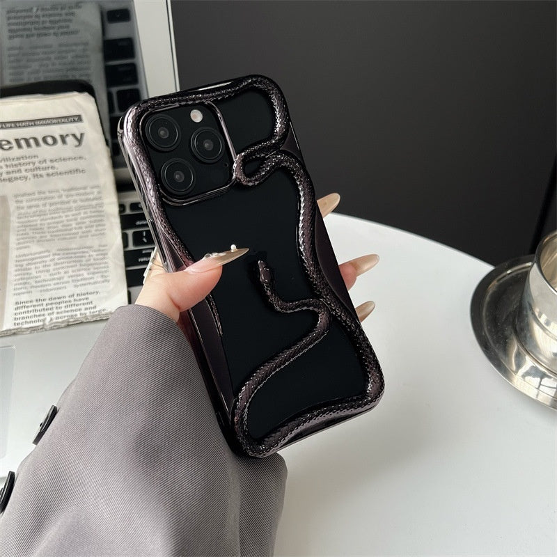Electroplated Glossy Hollow Snake Phone Case