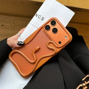 Electroplated Glossy Hollow Snake Phone Case