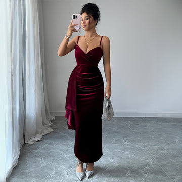 Women's Solid-Color Casual Elegant Slip Dress