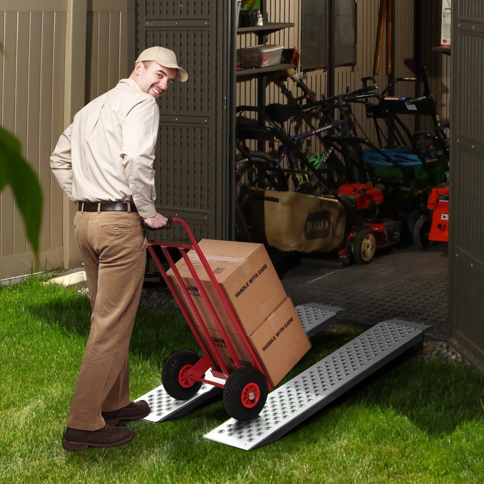 47.2 X 8.5 Aluminum Ramps 880 LBS Capacity Loading Ramps 2PCS